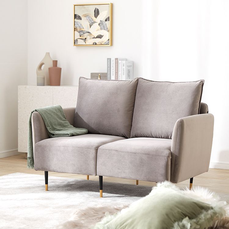 Velvet-like 2-seater sofa Compact sofa
