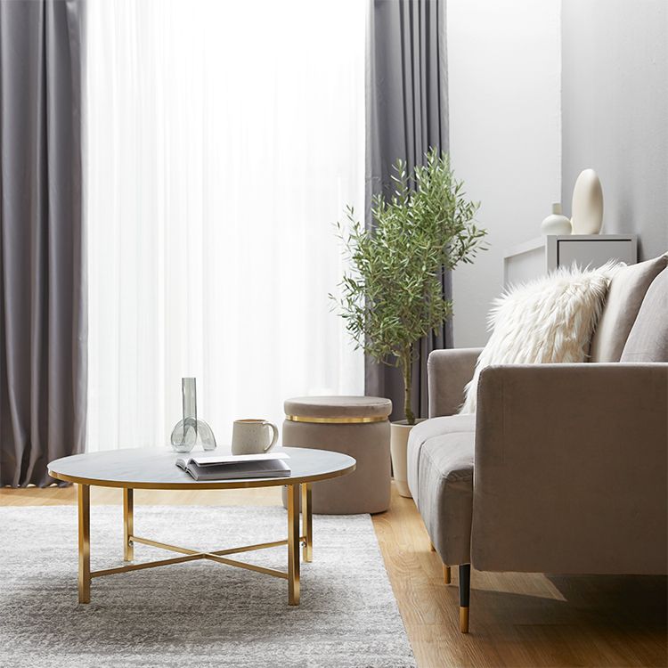 大理石調リビングテーブル 丸テーブル