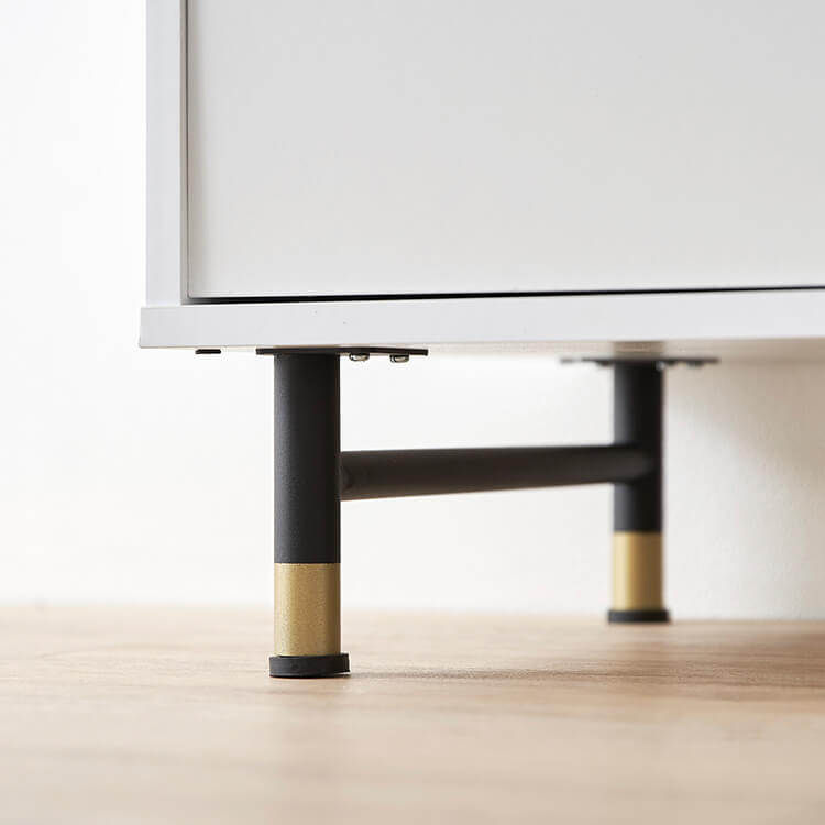 TV stand white x gold