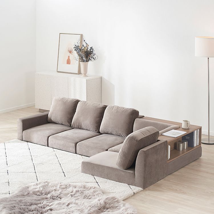 Floor sofa 4-5 seater corner sofa with back table and storage