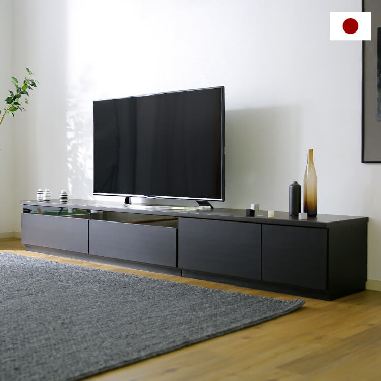 Made in Japan, low TV stand, compatible with 50-inch TVs, finished product, wooden, detachable