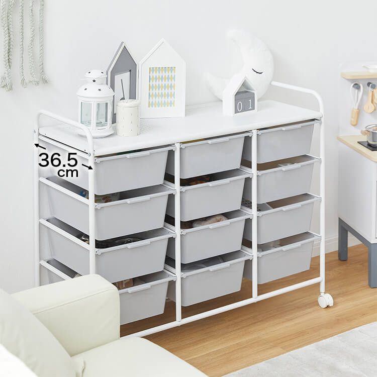 Rack, for single living, storage, 4 shelves, 3 rows, kids storage, drawers, casters, picture books, wardrobe, shelves