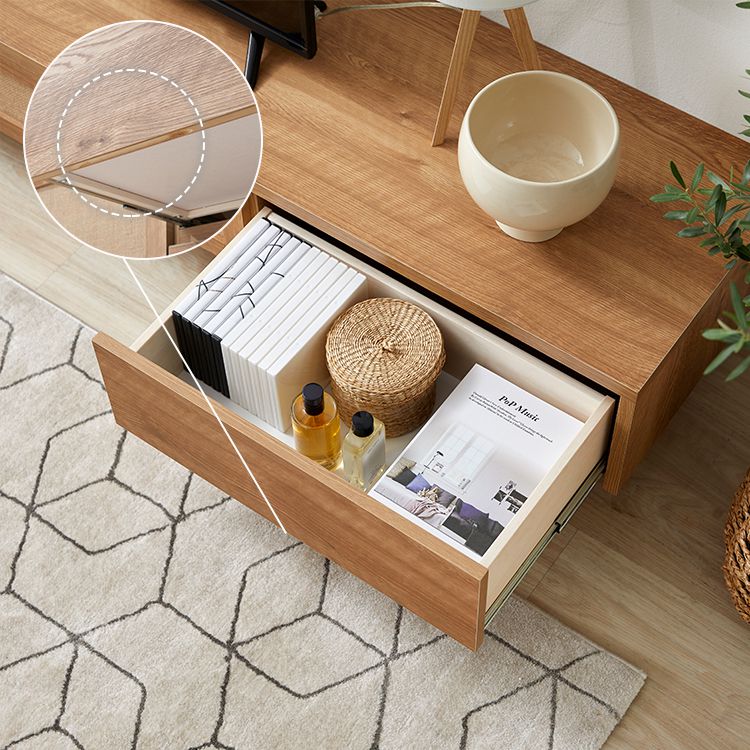 Japanese-made TV stand with flap doors and storage space, wooden legs