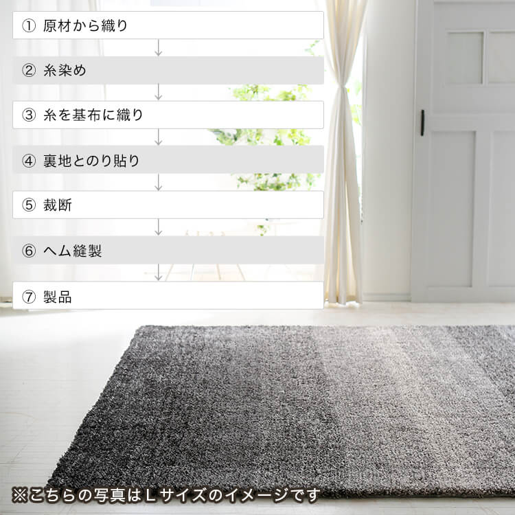 Sサイズ 長方形ラグ オールシーズン 防音 ホットカーペット・床暖房使用可