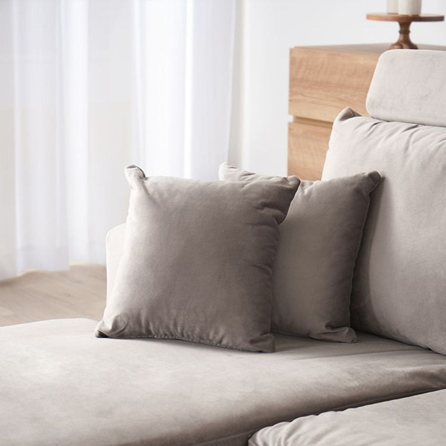 Velvet-like 3-seater couch sofa High-back sofa