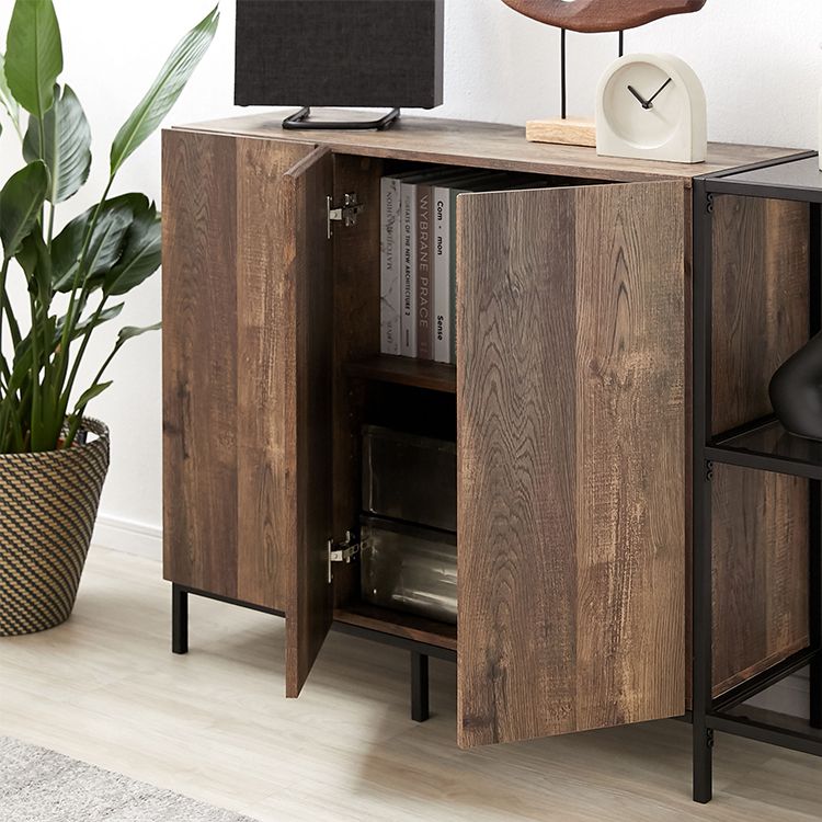 Cabinet Wood Grain Glass Sideboard
