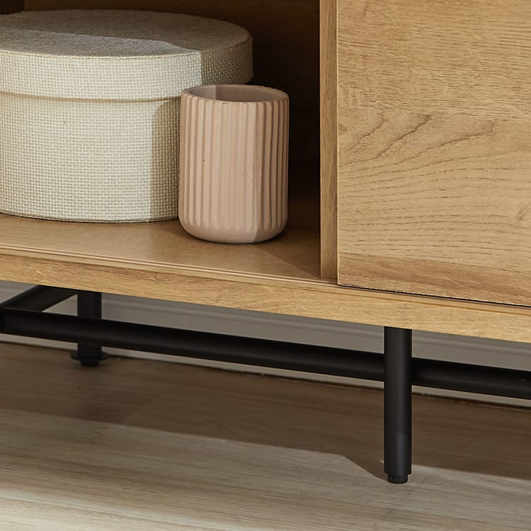 Cabinet Storage Shelf Wooden 3 Tier Open Rack