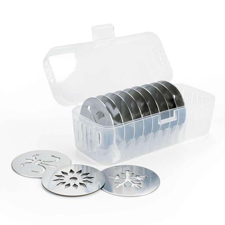 Cookie press with disc case