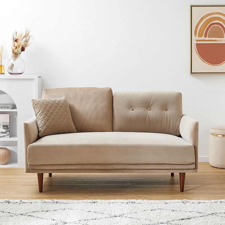 Velvet two-seater sofa