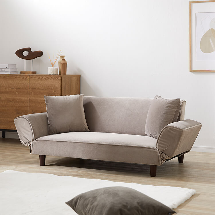 ベルベット調 2人掛けコンパクトソファ