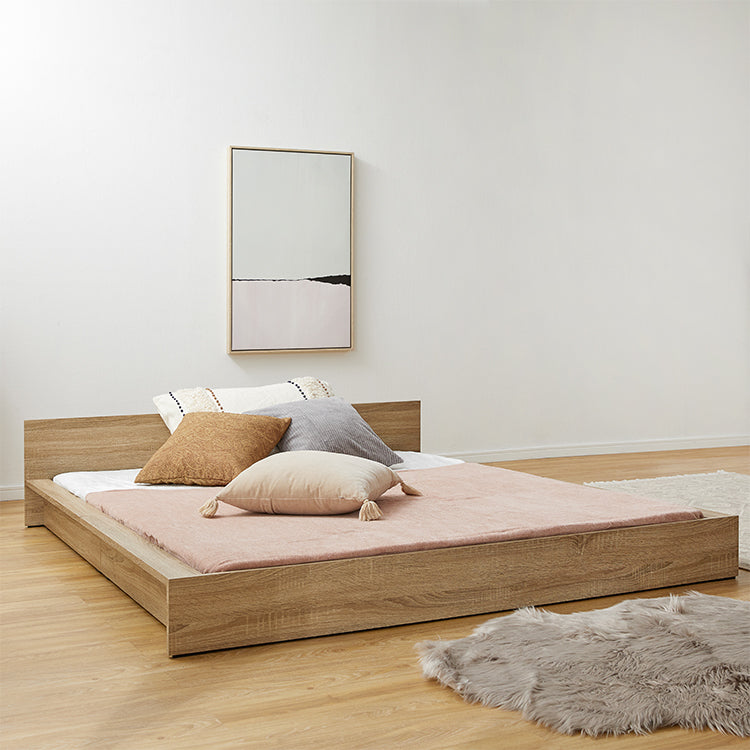 Bed frame, mattress compatible, low type, modern [D]