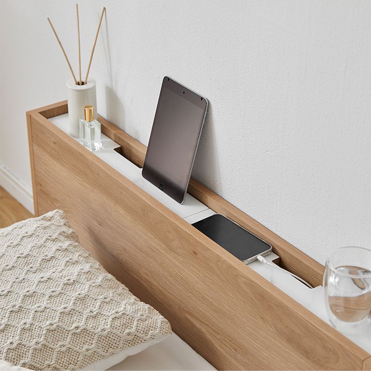 Bed frame (single item or mattress set) Headboard bed Wooden bed [S]