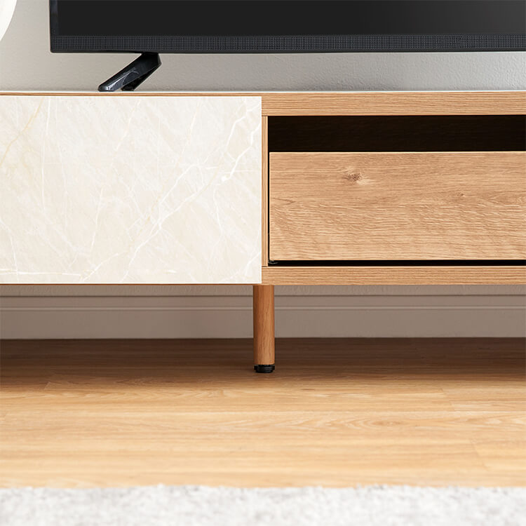 Stylish stone-like TV stand