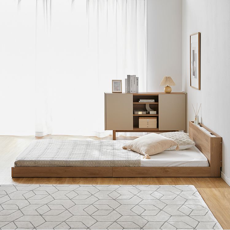 Bed frame (single item or mattress set) Headboard bed Wooden bed [S]