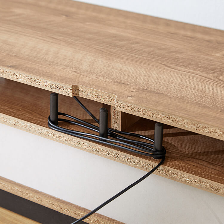 Japanese-made wooden TV stand with stone pattern [width 240]