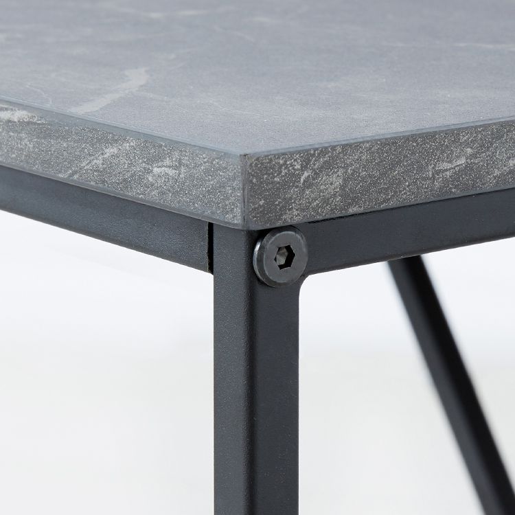 ダイニングテーブル 大理石柄 単品 インテリア スチール [幅120]