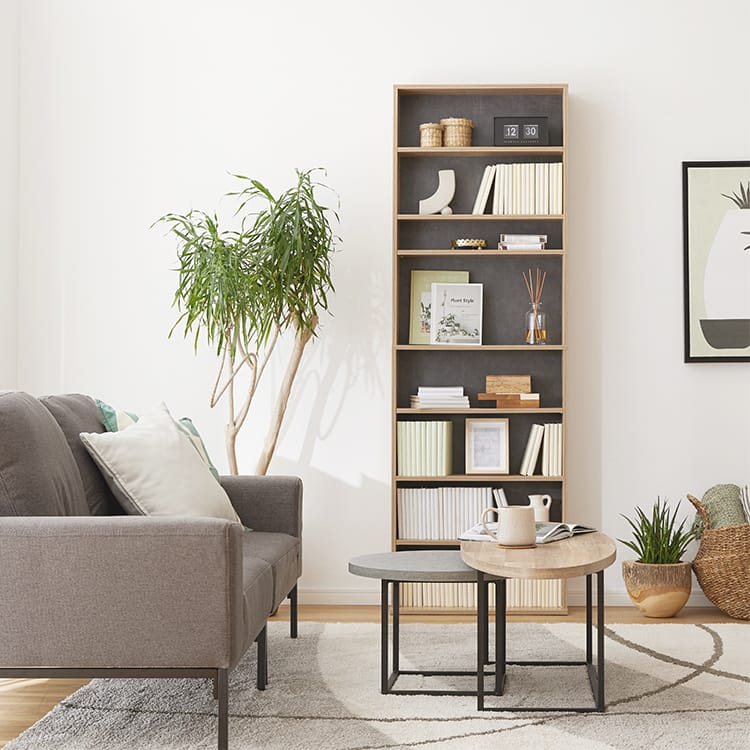 本棚 ブックシェルフ 大容量 薄型