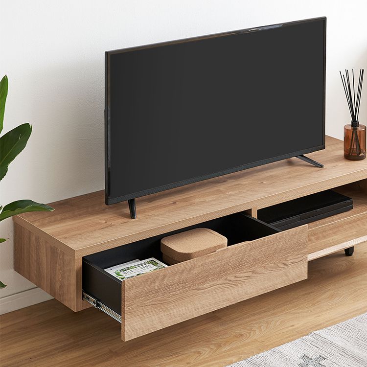 Japanese-made low TV stand with wooden legs