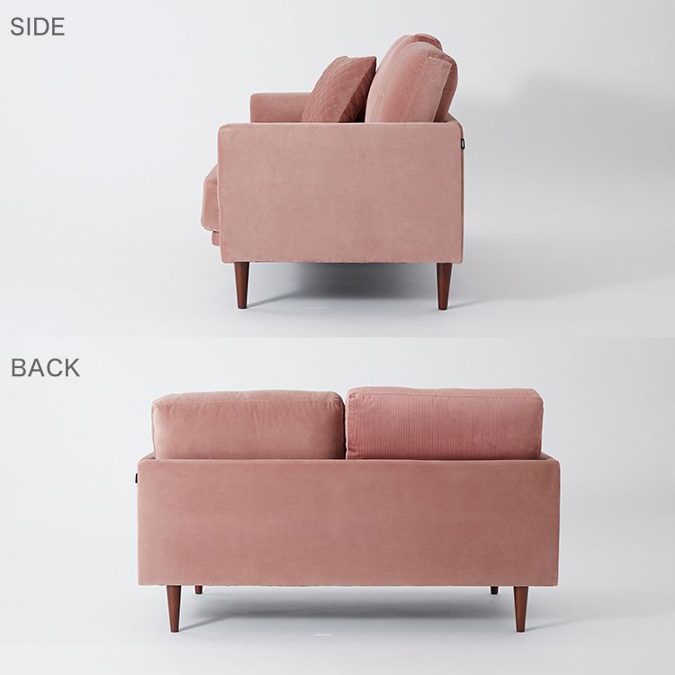 Velvet two-seater sofa