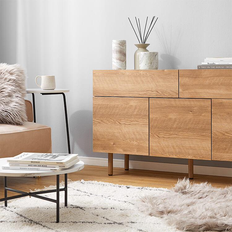 Sideboard with stone-like top