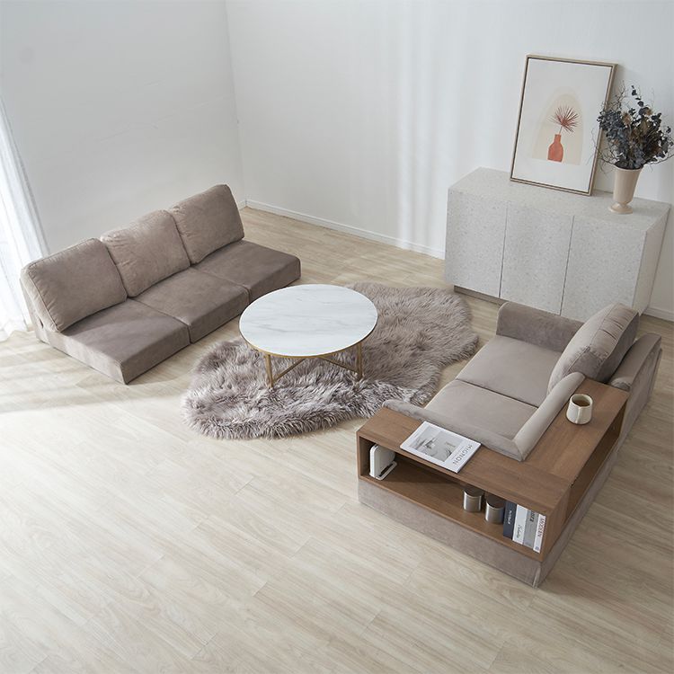 Floor sofa 4-5 seater corner sofa with back table and storage