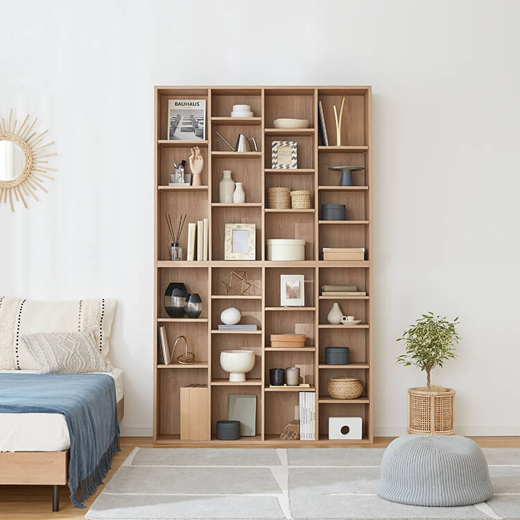 本棚 2個セット スリム 薄型 大容量 省スペース 収納 収納棚 オープンラック 収納ボックス 木目調