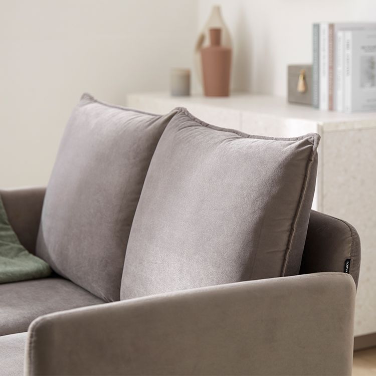 Velvet-like 2-seater sofa Compact sofa