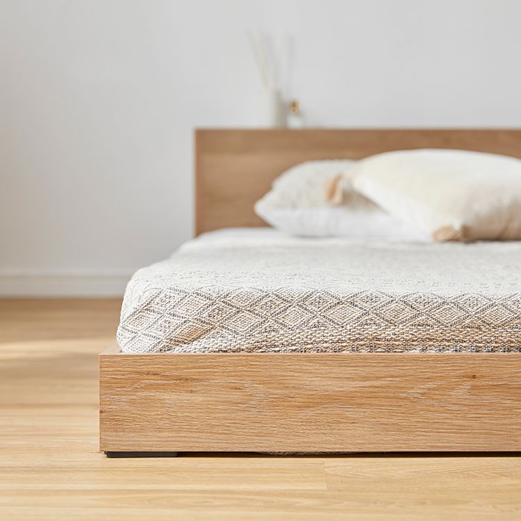 Bed frame (single item or mattress set) Headboard bed Wooden bed [S]
