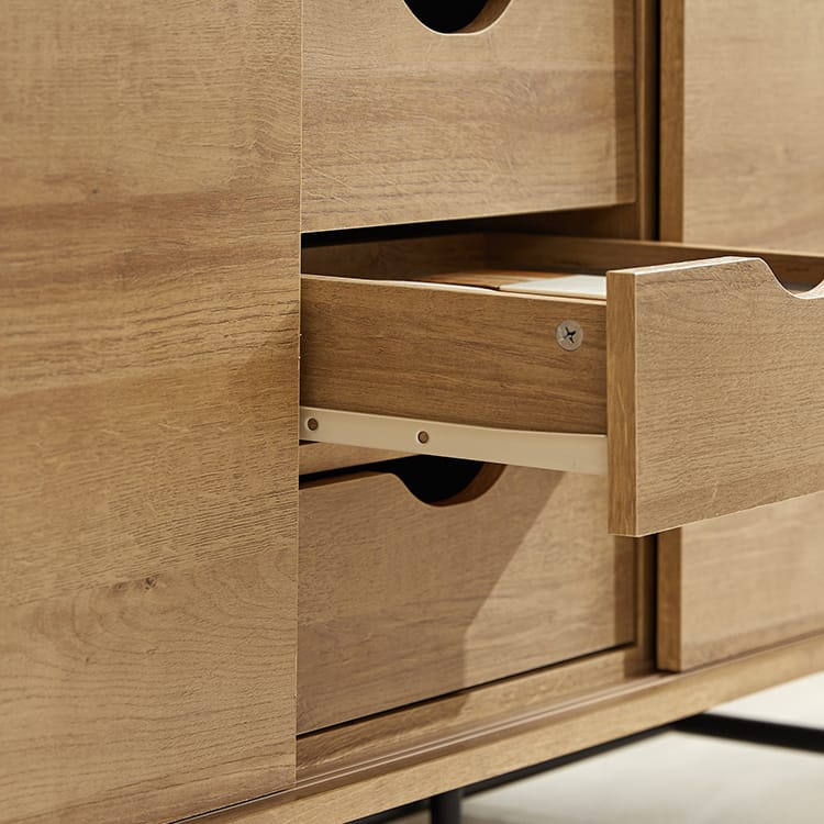 Cabinet Storage Shelf Wooden 3 Tier Open Rack