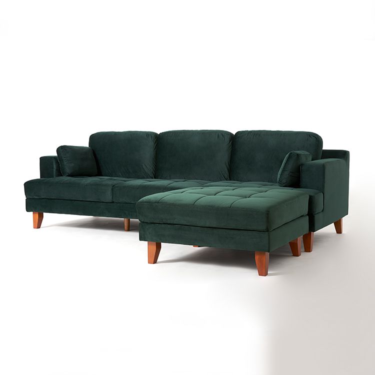 Velvet-like 3-seater couch