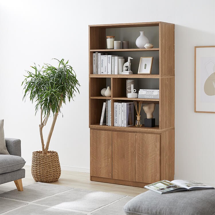 木目調がおしゃれな本棚