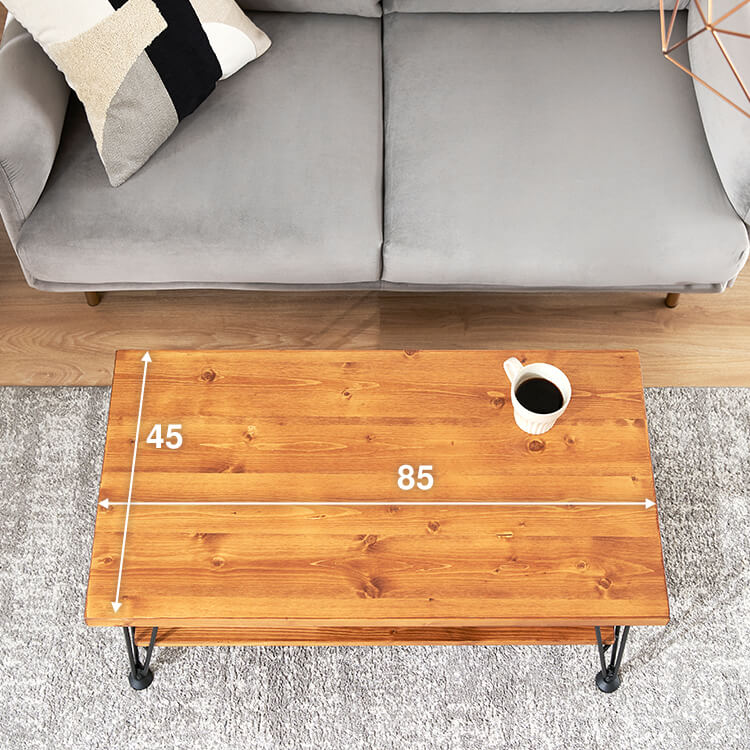 Center table, wood grain, low table, natural wood, wooden, storage, vintage