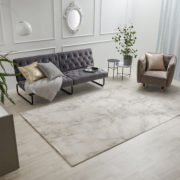 Medium size rectangular rug, suitable for use with heated carpets and underfloor heating, Wilton weave, made in Belgium