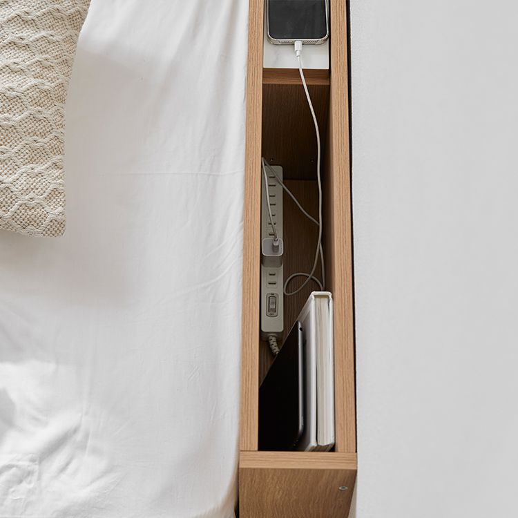 Bed frame (single item or mattress set) Headboard bed Wooden bed [S]