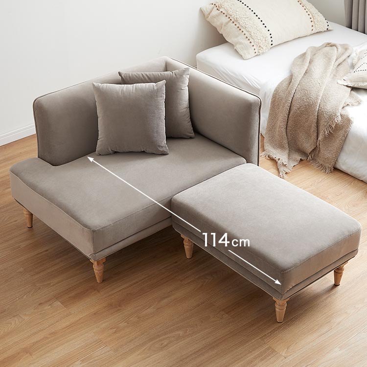 Compact size couch sofa with velvet finish