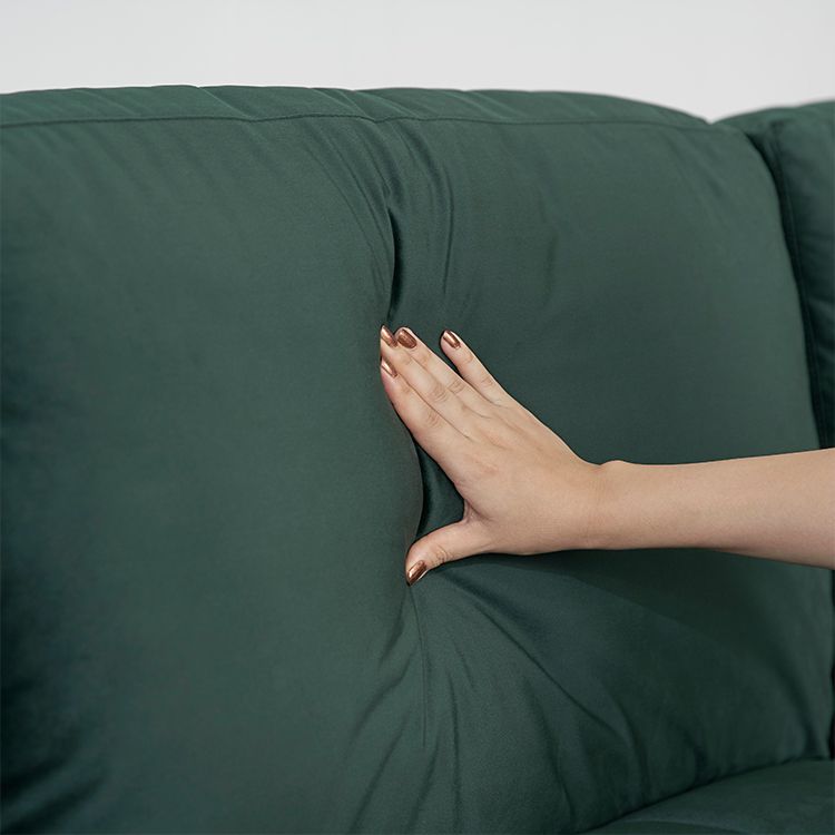 Velvet-like 3-seater couch