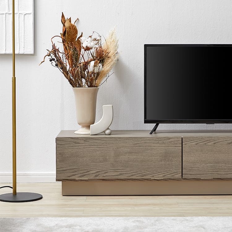 Wooden TV stand, made in Japan, 2 doors