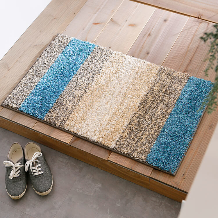 Rectangular rug, entrance mat, door mat, washable, non-slip, Wilton weave, made in Belgium