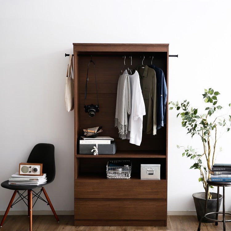 Hanger rack, closet, wardrobe, drawer, with side hooks, bedroom, living room storage