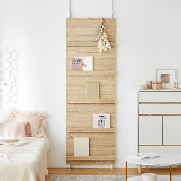 突っ張り棚 ラック 突っ張り収納 本棚 伸縮式壁面収納