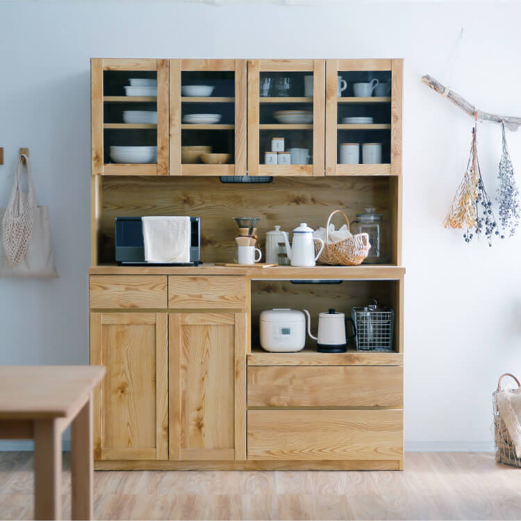 食器棚 レンジ台 スライドレール 引出し 耐震 キッチン収納 日本製