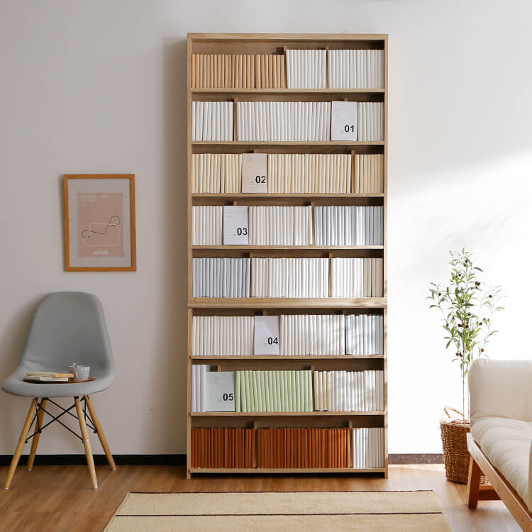 マンガ収納ラック 上下段セット ブックエンドスライド式 文庫本 本棚 ブックシェルフ