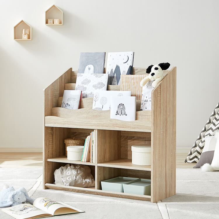Picture book shelf Storage rack Kids desk Wooden Living room storage Kids room