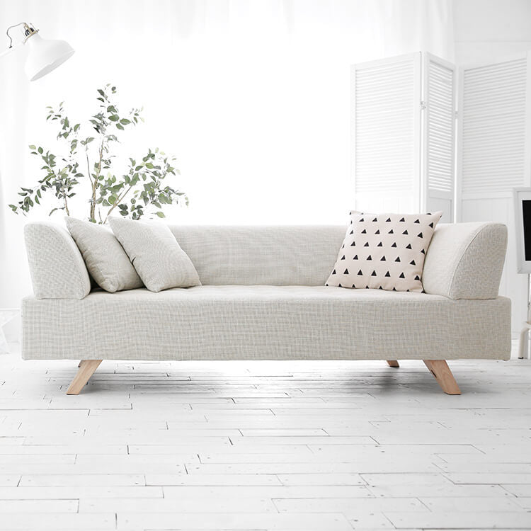 Exquisitely curved 3-seater designer sofa with high arms