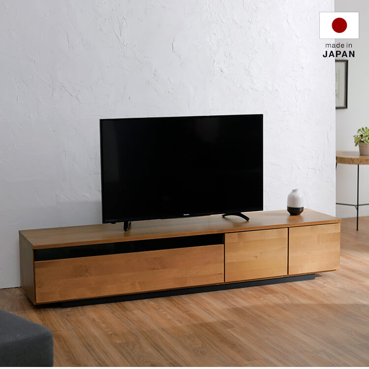 日本製 ローテレビ台 49V型対応 完成品 無垢材使用