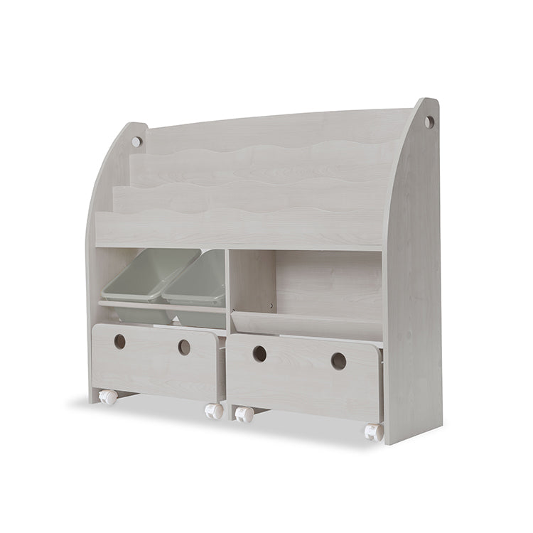 Wide-type display toy storage with casters, display rack, picture book shelf
