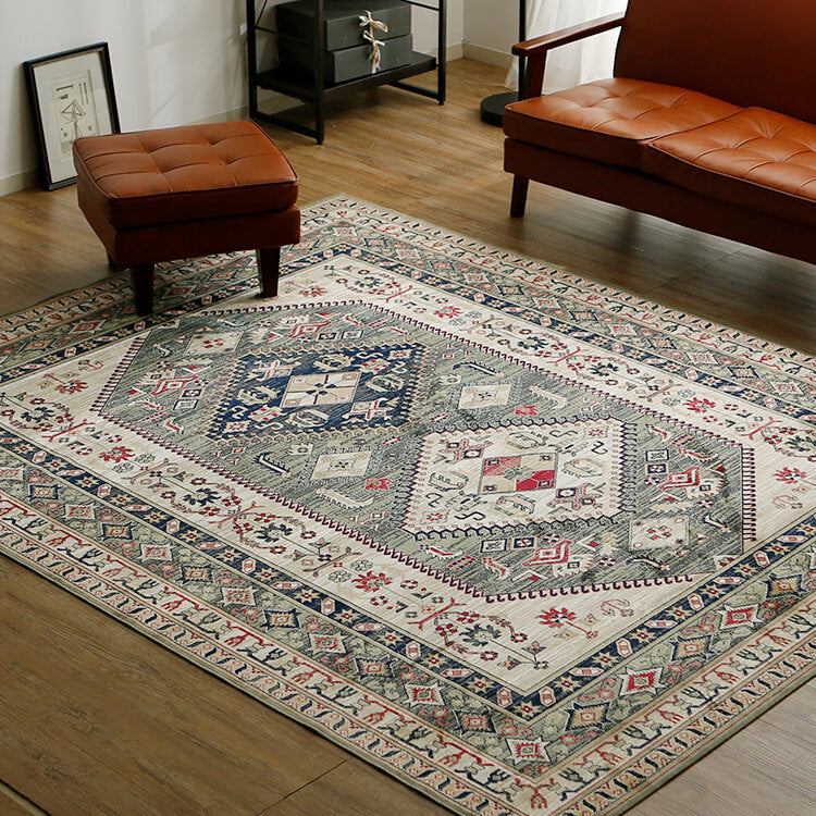 Large Rectangular Rug, Shaggy Rug, Wilton Weave, Made in Belgium, Persian Carpet Style
