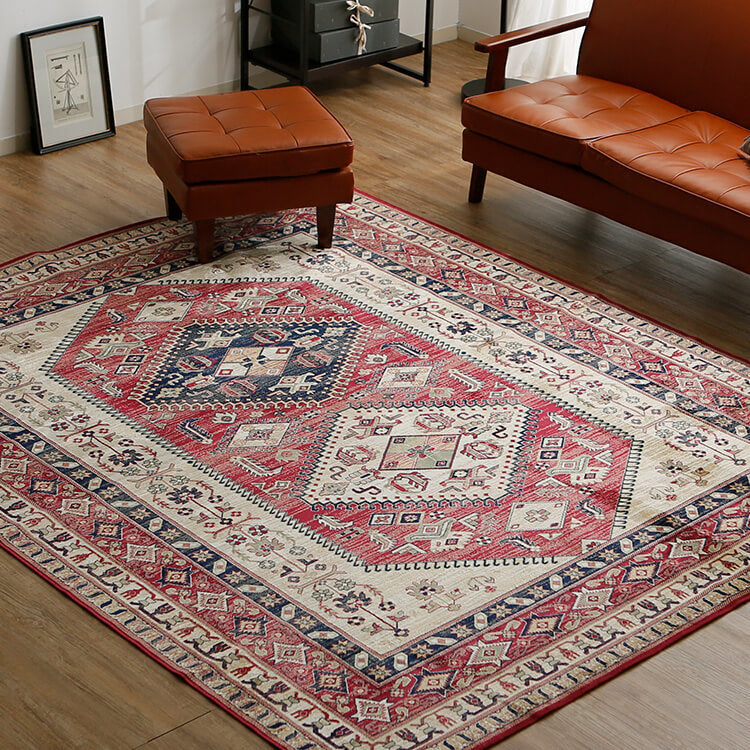 Large Rectangular Rug, Shaggy Rug, Wilton Weave, Made in Belgium, Persian Carpet Style