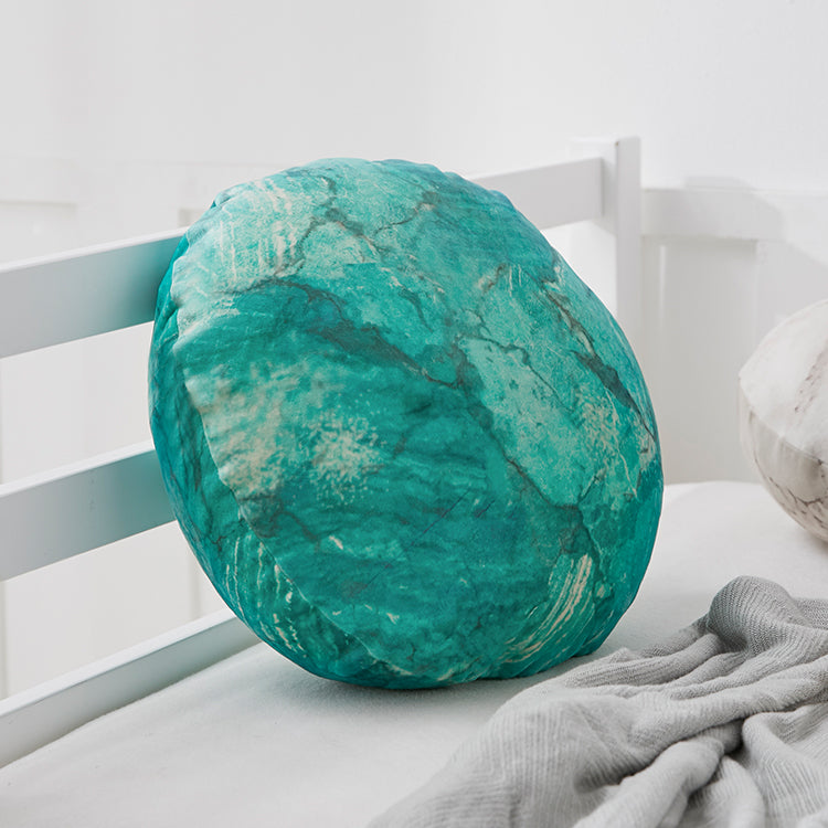 クッション ビーズクッション 日本製 大理石柄 円形 洗えるカバー S