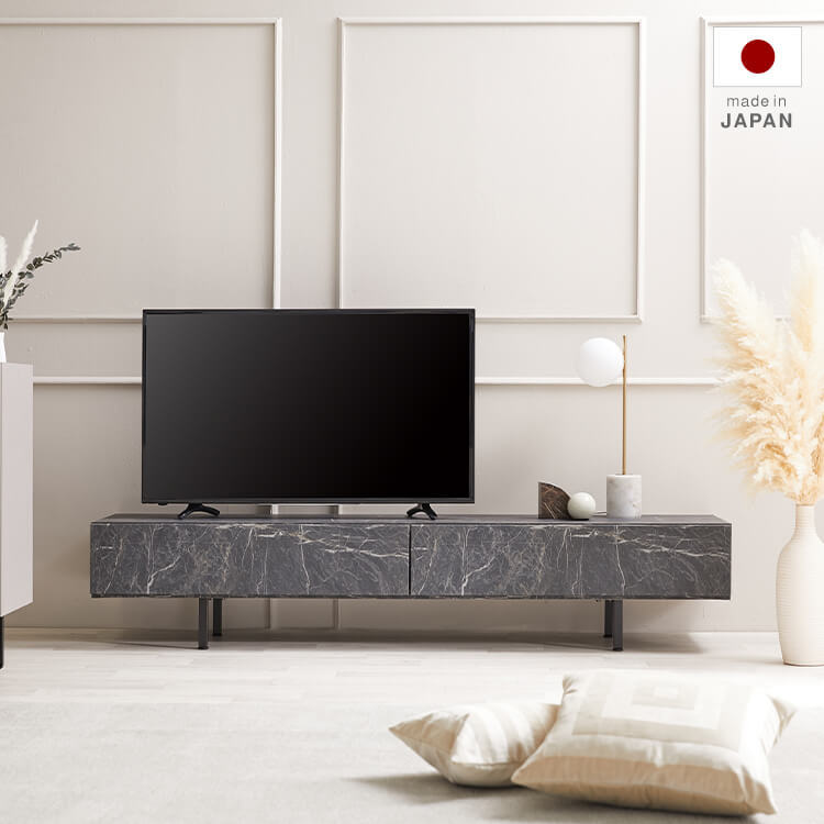 テレビ台 テレビボード 日本製 大理石風 モルタル風 スチール